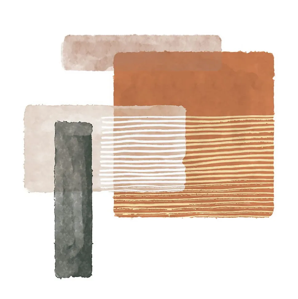 Tableau sur toile formes colorées 30x30 cm Fabriqué en France