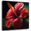 Tableau sur toile hibiscus 30x30 cm Fabriqué en France
