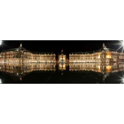 Tableau sur toile la bourse de bordeaux symétrique 45x135 cm Fabriqué en France