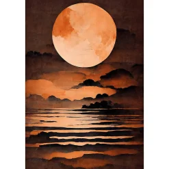 Tableau sur toile la pleine lune 45x65 cm Fabriqué en France