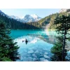Tableau sur toile lac turquoise 100x140 cm Fabriqué en France