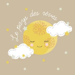 Tableau sur toile lune 30x30 cm Fabriqué en France