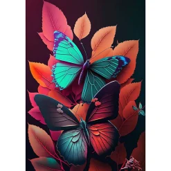 Tableau sur toile papillons fantaisie 30x45 cm Fabriqué en France