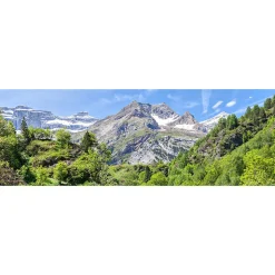 Tableau sur toile vue sur la montagne gavarnie 45x135 cm Fabriqué en France