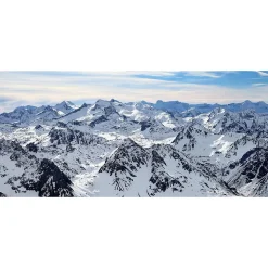Tableau sur toile vue sur le pic du midi en hiver 45x135 cm Fabriqué en France