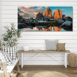 Tableau sur verre synthétique trésor naturel 65x145 cm Fabriqué en France