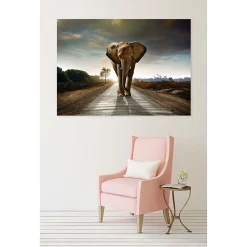 Tableau toile en kit AFFRONTEMENT 180 x 130 cm - Toile textile sans PVC, Made in France par Scenolia