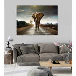 Tableau toile en kit AFFRONTEMENT 180 x 130 cm - Toile textile sans PVC, Made in France par Scenolia