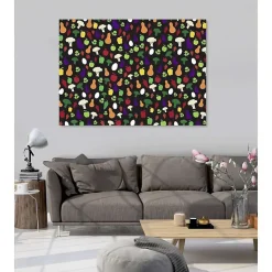 Tableau toile en kit ASSORTIMENT DE LÉGUMES 180 x 130 cm - Toile textile sans PVC, Made in France par Scenolia