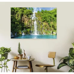 Tableau toile en kit BASSIN DES AIGRETTES 140 x 95 cm - Toile textile sans PVC, Made in France par Scenolia