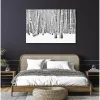 Tableau toile en kit BLACK AND WHITE FOREST 140 x 95 cm - Toile textile sans PVC, Made in France par Scenolia