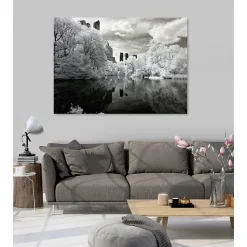 Tableau toile en kit CENTRAL PARK NB 180 x 130 cm - Toile textile sans PVC, Made in France par Scenolia