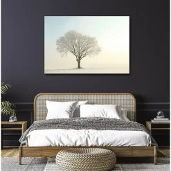 Tableau toile en kit CHENE BLANC 140 x 95 cm - Toile textile sans PVC, Made in France par Scenolia