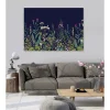 Tableau toile en kit FLEURS SAUVAGES BLEUES 180 x 130 cm - Toile textile sans PVC, Made in France par Scenolia
