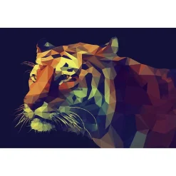 Tableau toile en kit GEOMETRIA TIGRIS 140 x 95 cm - Toile textile sans PVC, Made in France par Scenolia