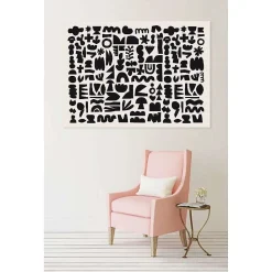 Tableau toile en kit GRIS CHARBON 180 x 130 cm - Toile textile sans PVC, Made in France par Scenolia
