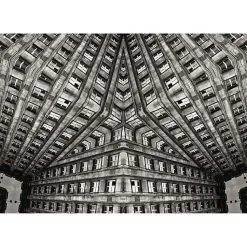 Tableau toile en kit KALEIDOSCOPIC BUILDING 180 x 130 cm - Toile textile sans PVC, Made in France par Scenolia