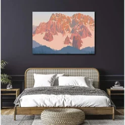 Tableau toile en kit LUMIERES DU MATIN 140 x 95 cm - Toile textile sans PVC, Made in France par Scenolia