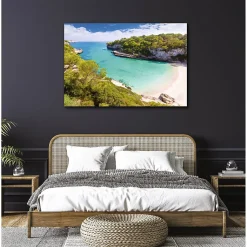 Tableau toile en kit MAJORQUE 140 x 95 cm - Toile textile sans PVC, Made in France par Scenolia