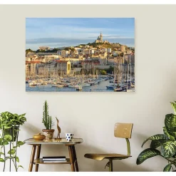 Tableau toile en kit MARSEILLE 140 x 95 cm - Toile textile sans PVC, Made in France par Scenolia