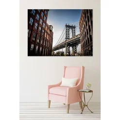 Tableau toile en kit NY BROOKLYN 180 x 130 cm - Toile textile sans PVC, Made in France par Scenolia