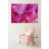 Tableau toile en kit OFFRANDE fleur rose macro 180 x 130 cm - Toile textile sans PVC, Made in France par Scenolia