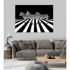 Tableau toile en kit PASSAGE PIETON 180 x 130 cm - Toile textile sans PVC, Made in France par Scenolia