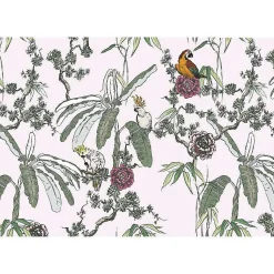 Tableau toile en kit PERROQUETS 180 x 130 cm - Toile textile sans PVC, Made in France par Scenolia