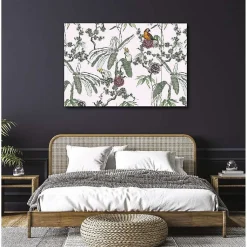 Tableau toile en kit PERROQUETS 140 x 95 cm - Toile textile sans PVC, Made in France par Scenolia