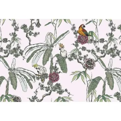 Tableau toile en kit PERROQUETS 140 x 95 cm - Toile textile sans PVC, Made in France par Scenolia