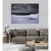 Tableau toile en kit PLAGE DE NORVEGE 180 x 130 cm - Toile textile sans PVC, Made in France par Scenolia