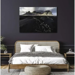 Tableau toile en kit PLAGE DE STOKKSNES 140 x 95 cm - Toile textile sans PVC, Made in France par Scenolia
