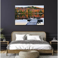 Tableau toile en kit SAISON AUTOMNE 140 x 95 cm - Toile textile sans PVC, Made in France par Scenolia