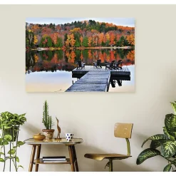 Tableau toile en kit SAISON AUTOMNE 140 x 95 cm - Toile textile sans PVC, Made in France par Scenolia