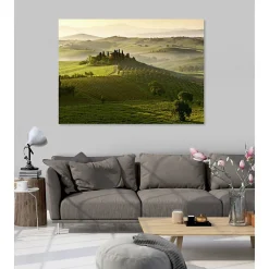 Tableau toile en kit SAN QUIRICO paysage campagne 180 x 130 cm - Toile textile sans PVC, Made in France par Scenolia