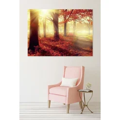 Tableau toile en kit SOLEIL D'AUTOMNE 180 x 130 cm - Toile textile sans PVC, Made in France par Scenolia