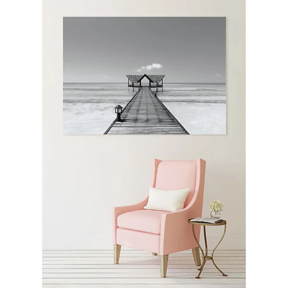 Tableau toile XXL en kit Bora Bora Nb 180 x 130 cm - Toile textile sans PVC