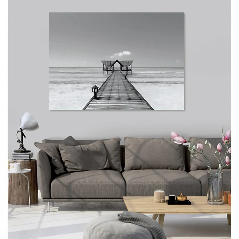 Tableau toile XXL en kit Bora Bora Nb 180 x 130 cm - Toile textile sans PVC