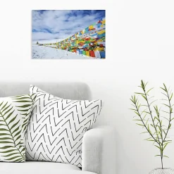 Tableau toile XXL en kit Tibet 60 x 40 cm - Toile textile sans PVC