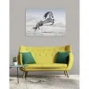 Tableau toile XXL en kit Cheval Dans Le Désert 130 x 90 cm - Toile textile sans PVC