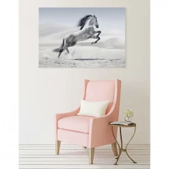 Tableau toile XXL en kit Cheval Dans Le Désert 130 x 90 cm - Toile textile sans PVC