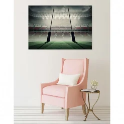 Tableau toile XXL en kit Stade De Rugby 130 x 90 cm - Toile textile sans PVC