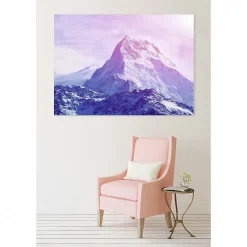 Tableau toile XXL en kit Haute Montagne 180 x 130 cm - Toile textile sans PVC