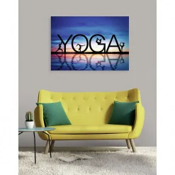 Tableau toile XXL en kit Yoga 130 x 90 cm - Toile textile sans PVC