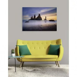 Tableau toile XXL en kit Reynisdrangar Islande 130 x 90 cm - Toile textile sans PVC
