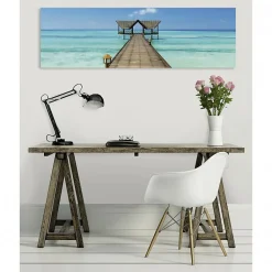 Tableau toile XXL en kit Bora Bora 130 x 40 cm - Toile textile sans PVC
