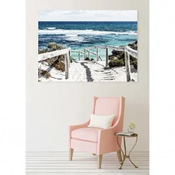Tableau toile XXL en kit Direction Baignade 180 x 130 cm - Toile textile sans PVC