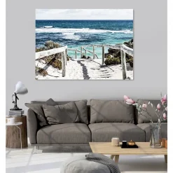 Tableau toile XXL en kit Direction Baignade 180 x 130 cm - Toile textile sans PVC