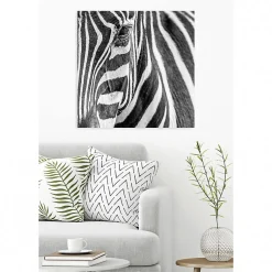 Tableau toile XXL en kit Zebre 90 x 90 cm - Toile textile sans PVC