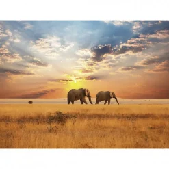 Tableau toile XXL en kit Savane Africaine 180 x 130 cm - Toile textile sans PVC
